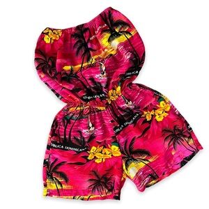 Vintage Pink Republica Dominicana Strapless Romper